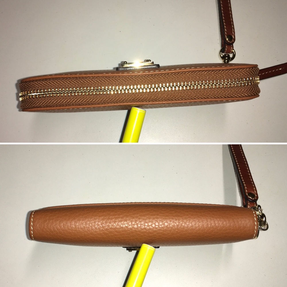 NEW! DOONEY & BOURKE Caramel zip Around Phone Wristlet - Picture 5 of 11